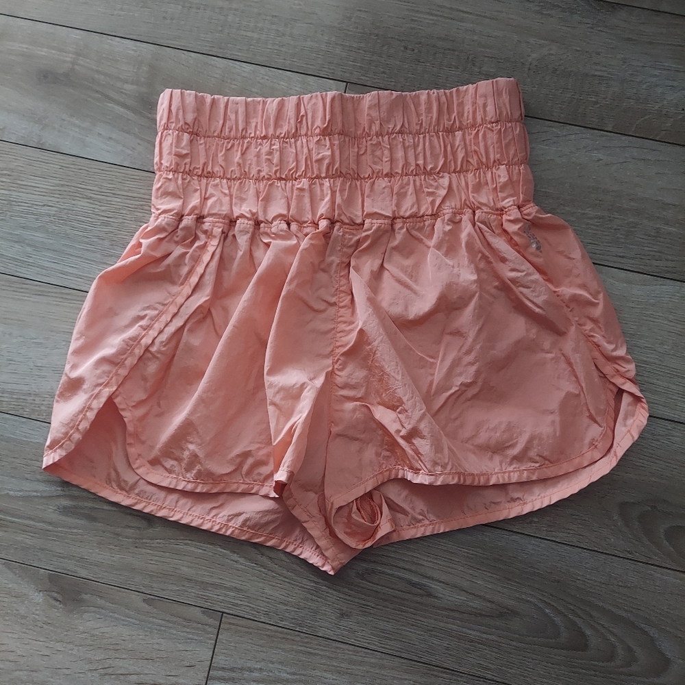 Free people pink high waisted shorts